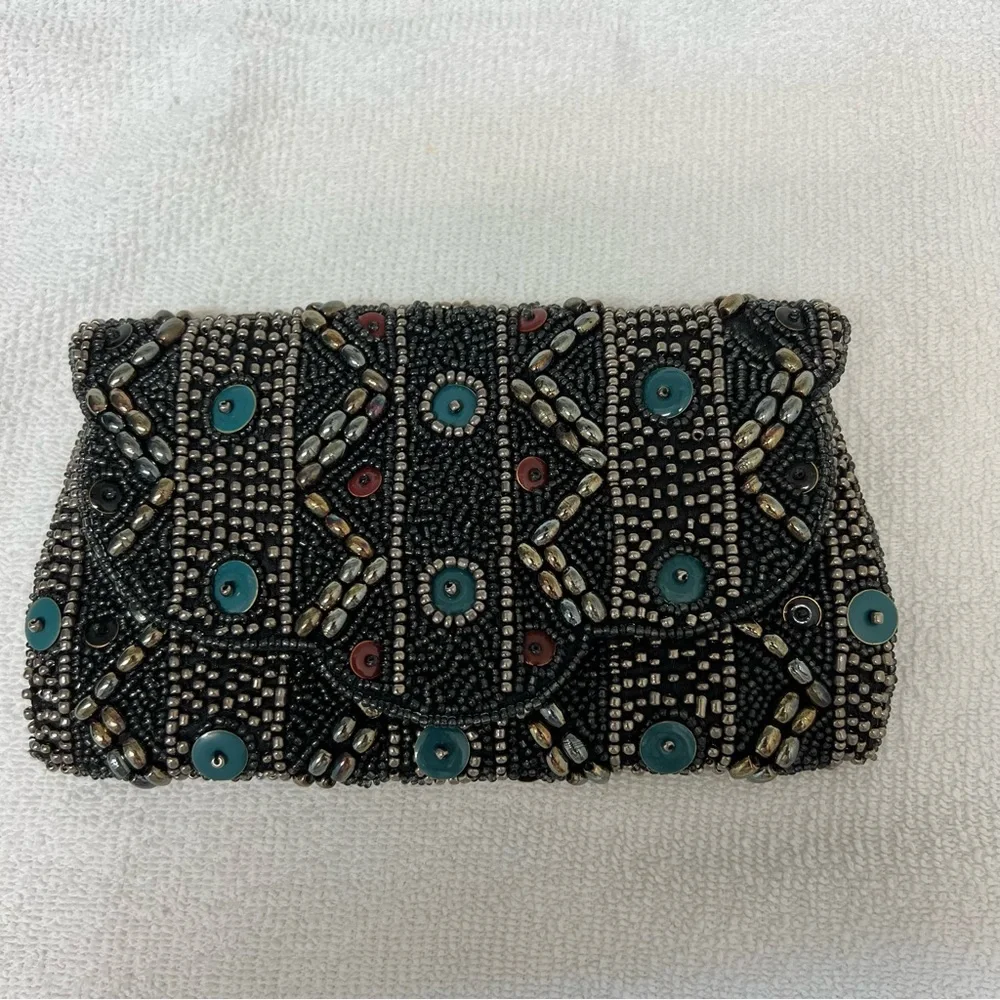 Lockheart Intricate Beaded Clutch Bag